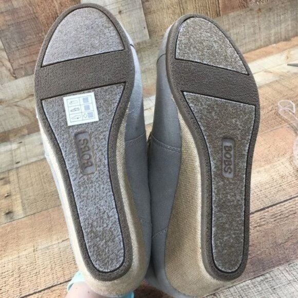 Bobs‎ Skechers Gray Wedge Ankle Booties Lace Up - Picture 9 of 11